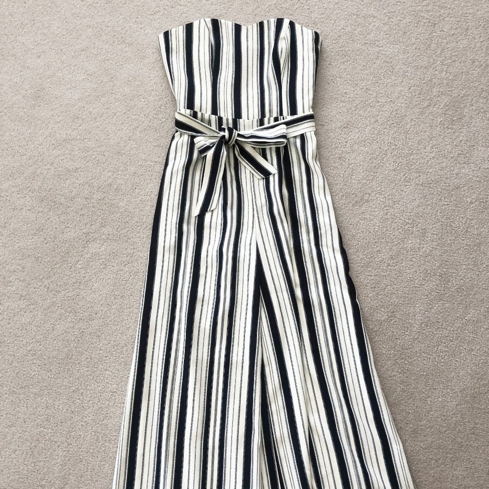 H&M | Striped Wide Leg Jumpsuit (optional straps) - Picture 4 of 7